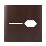 Placa p/ 1 Interruptor + tomada 4x4 - Novara Marrom Fosco